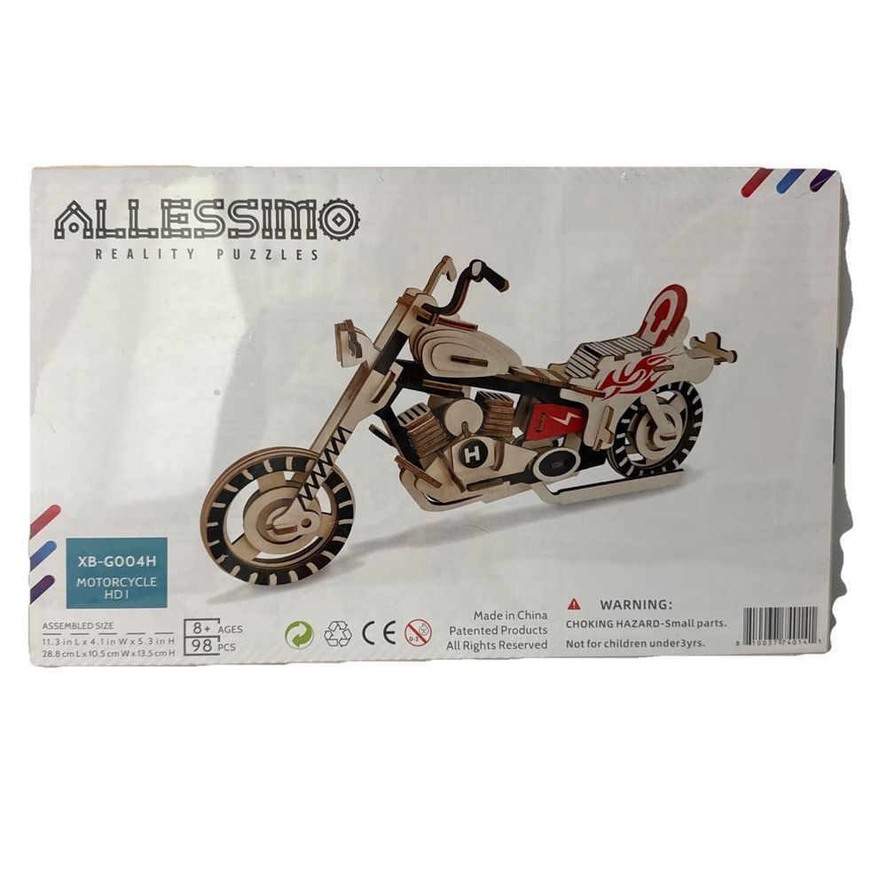 Allessimo‎ Artisolve 3D Wooden Motorcycle Assembly Model Kit 8+